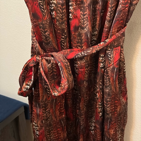EShakti Dress Sz 12, Feather Dress, has belt, pockets, NWOT - Picture 4 of 10